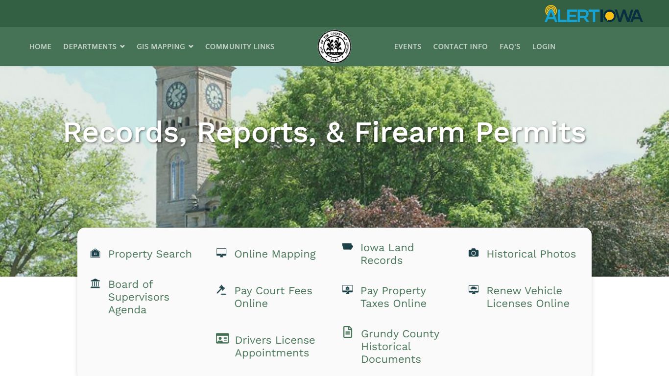 Records, Reports & Firearm Permits - Grundy County, Iowa